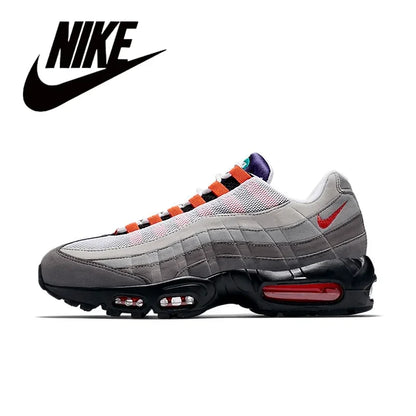Nike Air Max 95 Unisex Trendy Retro Anti slip Wear-resistant Comfort Fabric Running Shoes GS/Black Warrior