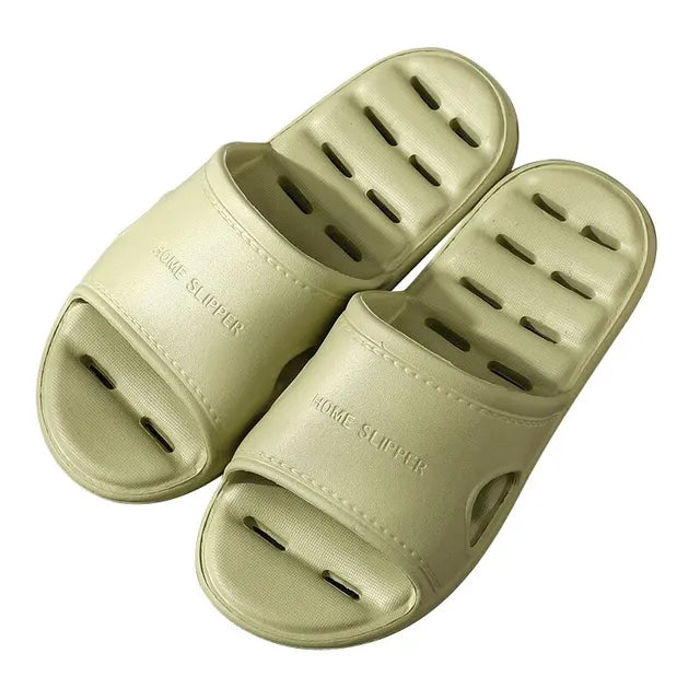 Feslishoet - Zapatillas de baño unisex de EVA, antideslizantes, con fondo suave, antifugas, para ducha, para hombre y mujer, de secado rápido 