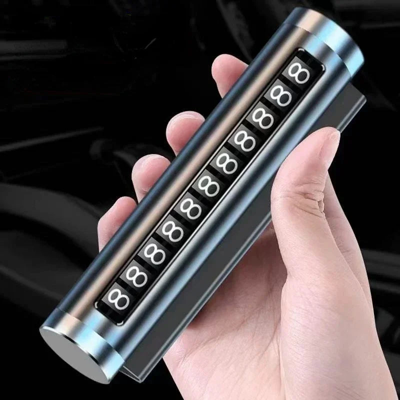 Universal Carro Temporário Estacionamento Cartão De Metal, Número Da Placa Do Telefone, Alumínio Adesivos, Park Stop, Car-Styling, Auto Acessórios