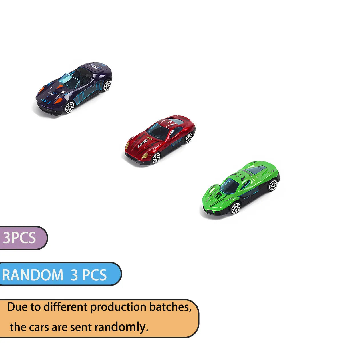 Random 3/6/10/12 Alloy Car Model Metal ABS Simulation Sports Racing Car Kids  Toy for Boys Diecasts Play with a big car Gift