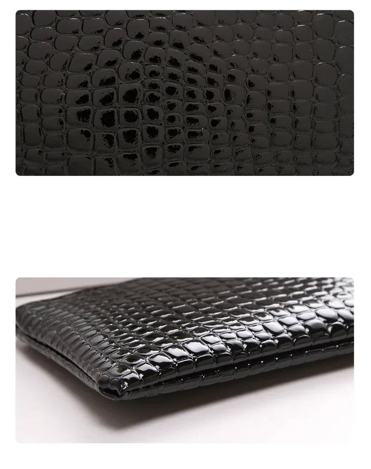 Women Black Cosmetic Bag Zipper Small Makeup Bag Traveling Neceser Ladies Cosmetics Clutch Purse Toiletry Organizer Case Pouch