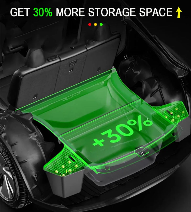 USVOTOV Trunk Organizer for Tesla Model Y Juniper Launch Refresh 2025 Rear Trunk Storage Bins Side Box Organiser TPE Accessories