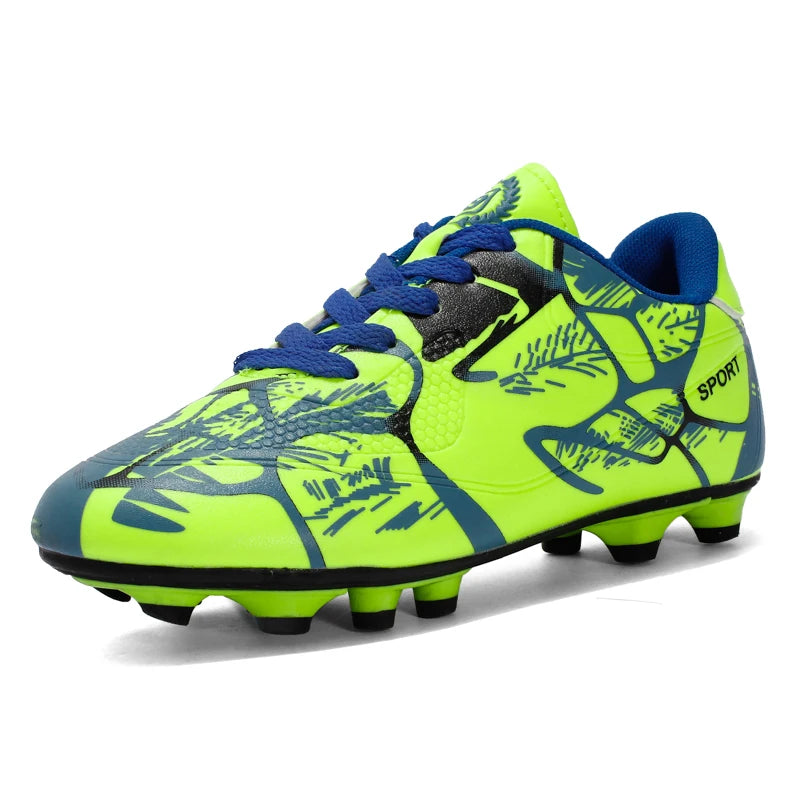 Kids Soccer Shoes Society Long Spikes Futsal Boot Turf Training Sports Football Cleats 2024 New Children Football Studs
