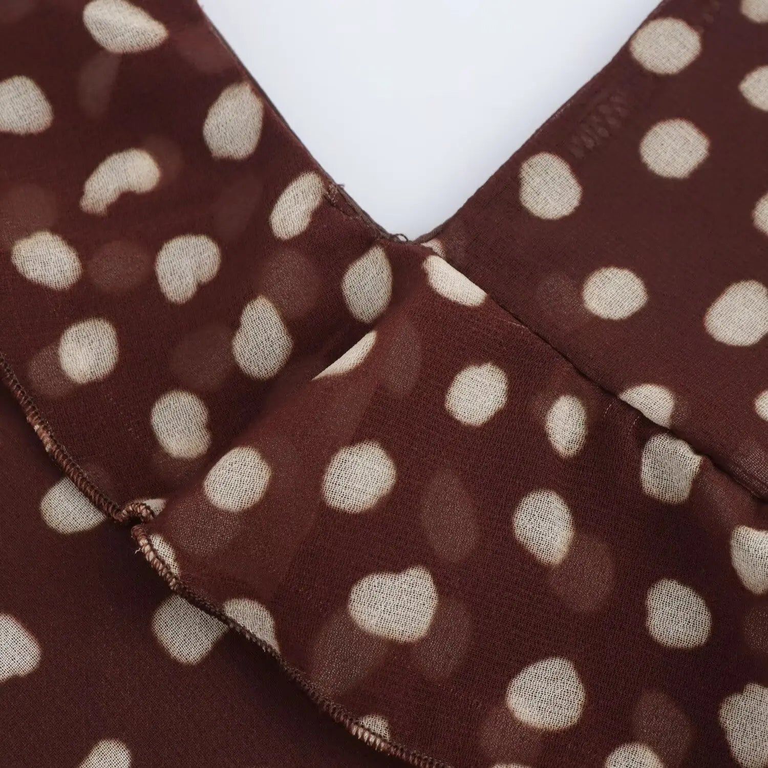 New Women's Clothing European And American Style Fashionable Simple Layered Decoration Polka Dot Sleeveless Suspender Dress
