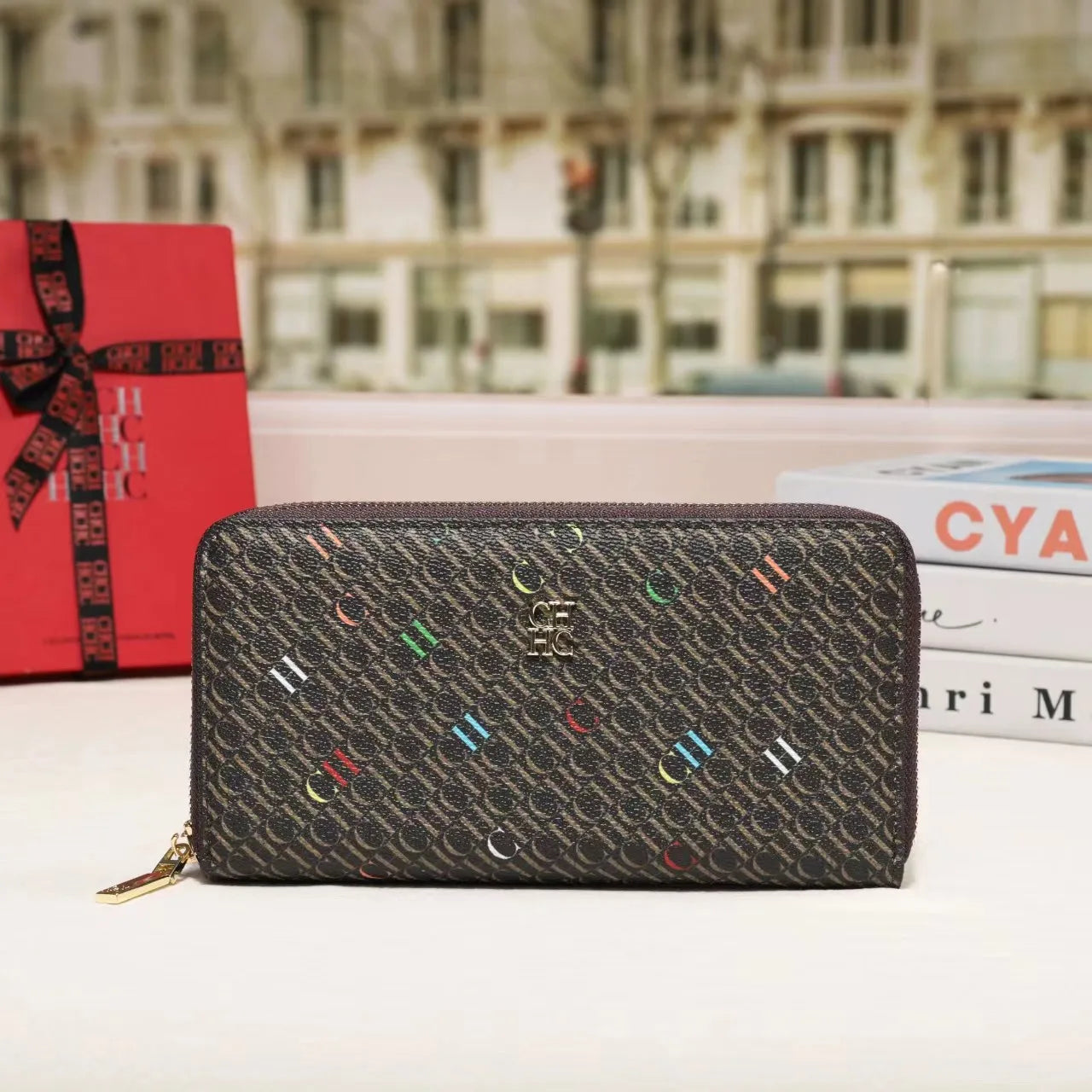 CH Premium Folding Printed Monogrammed Design High Quality Luxury Women's Handbags Square Wallet Classic Vintage Design Fashion