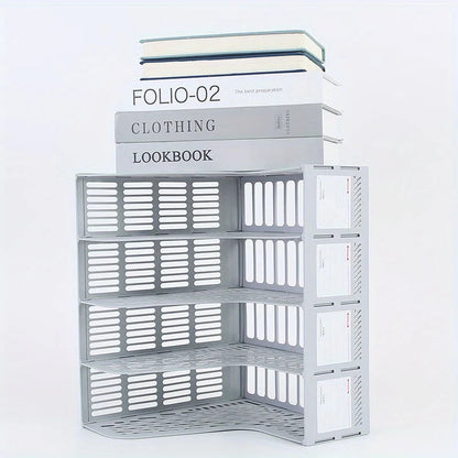 1 pcs, thickened file rack, file frame, quadruple file seat, simple data basket, shelf, file basket, office use, student use