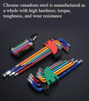 FUTE Allen Key Set L Wrench Kit for Allen Screw 9PCS Long Arm Hex Key Set 1.5mm To 10mm Hex Spanner Hand Tools Bicycle Repair