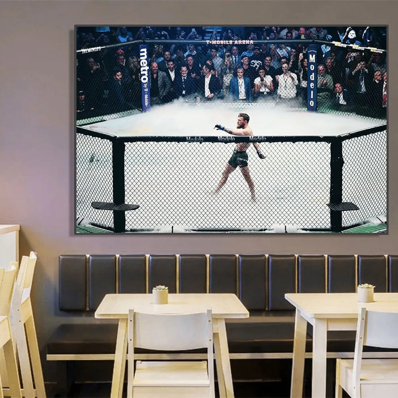 Motivational Conor McGregor Boxing Canvas Print  Professional Boxer Poster Wall Art for Gym Home  Office Decor
