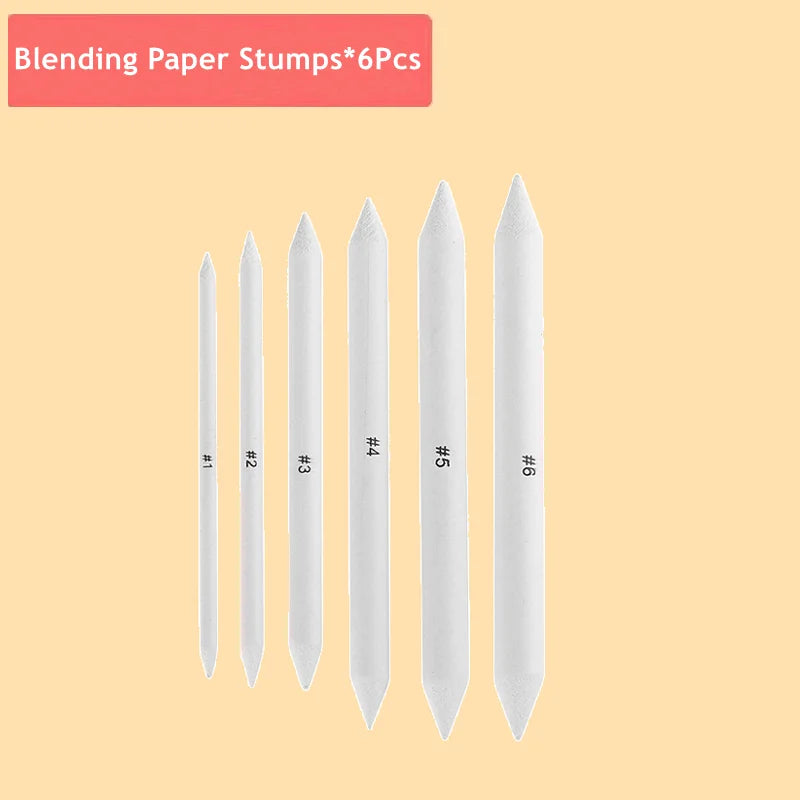 Blending Stumps and Tortillions Paper Art Blenders Sandpaper Pencil Sharpener Pointer for Artist Charcoal Sketch Drawing Tools