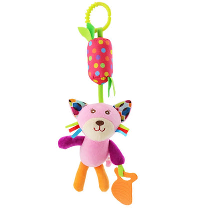 Baby Hanging Rattles Soft Sensory Learning Toy Plush Animals Stroller Infant Car Bed Crib Travel Activity for Babies Toddlers