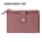 Cute Fashion PU Leather Mini Coin Purse Women Solid Color Credit Card Holder Bags Small Wallet Money Bag Purse Card Holder