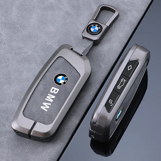 Zinc Alloy Leather Car Remote Key Case Cover for BMW X1 U11 X7 G07 XM G09 i7 7 Series G70 LCI iX I20 U06 G81 M3 2023 Accessaries