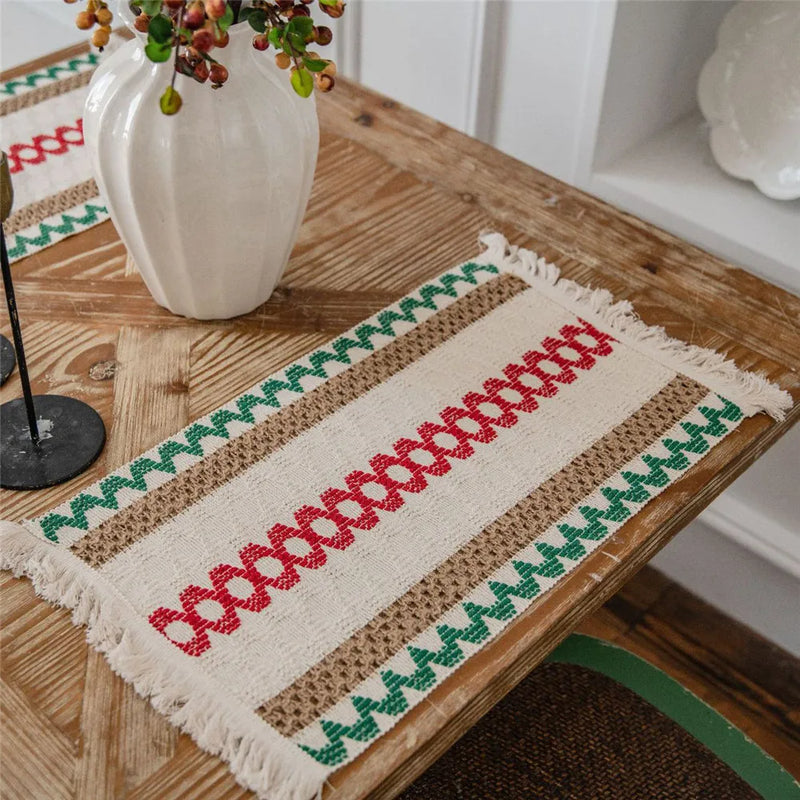 Cotton Linen Placemats For Dinner Table Macrame Modern Accessory Kitchens Underplate Party Wedding Table Decor Place Mats Set