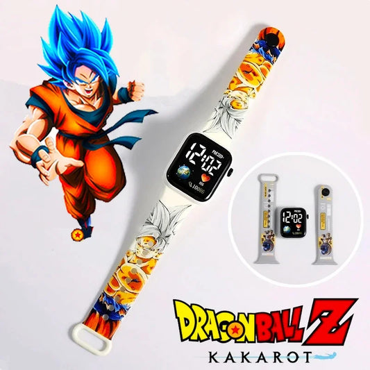 Reloj deportivo informal de Pokémon Pikachu y Dragon Ball Z, reloj de silicona con luz LED a color, reloj de pulsera digital encantador para niños, reloj de regalo, juguetes