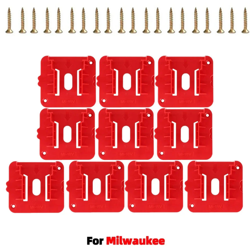 Machine Holder Battery Storage Rack for Dewalt/Makita/Milwaukee 14.4V 18V Li-ion Battery Wall Mount Tool Bracket Fixing