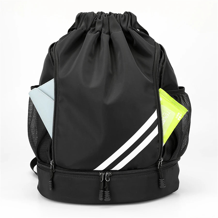 Mochila deportiva con cordón para gimnasio, para mujer y hombre, para baloncesto, fútbol, ​​fútbol, ​​entrenamiento, deportes al aire libre