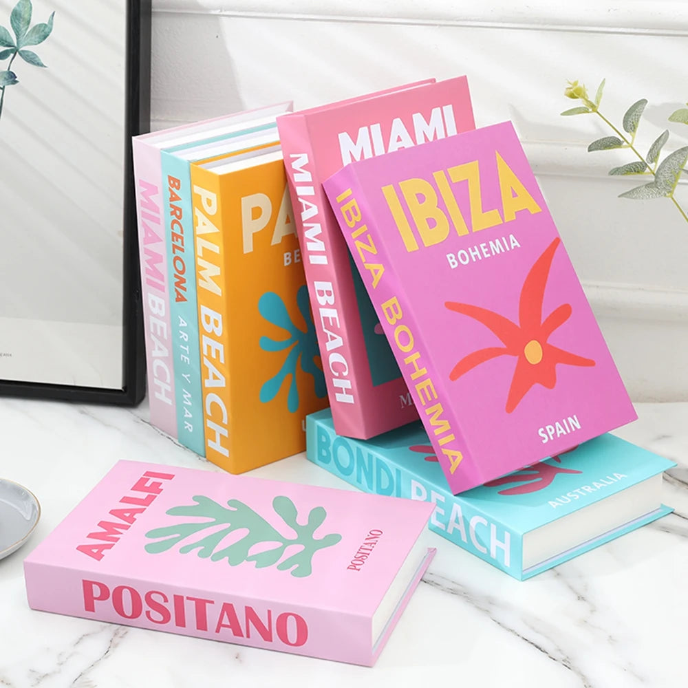 Travel Series Fake Book Decoration Coffee Table Living Room Fashion Fake Book Storage Box Decor Model Room IBIZA CAPRI