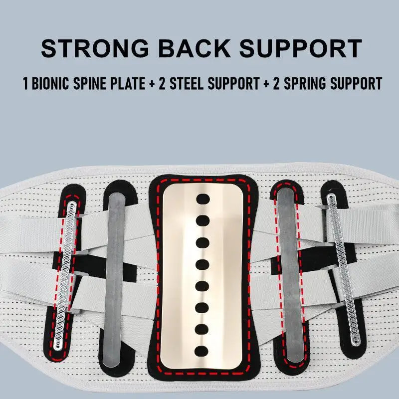 Lumbar Support Belt for Disc Herniation, Orthopedic Strain, and Pain Relief. Back Posture Corset, Spine Decompression Brace