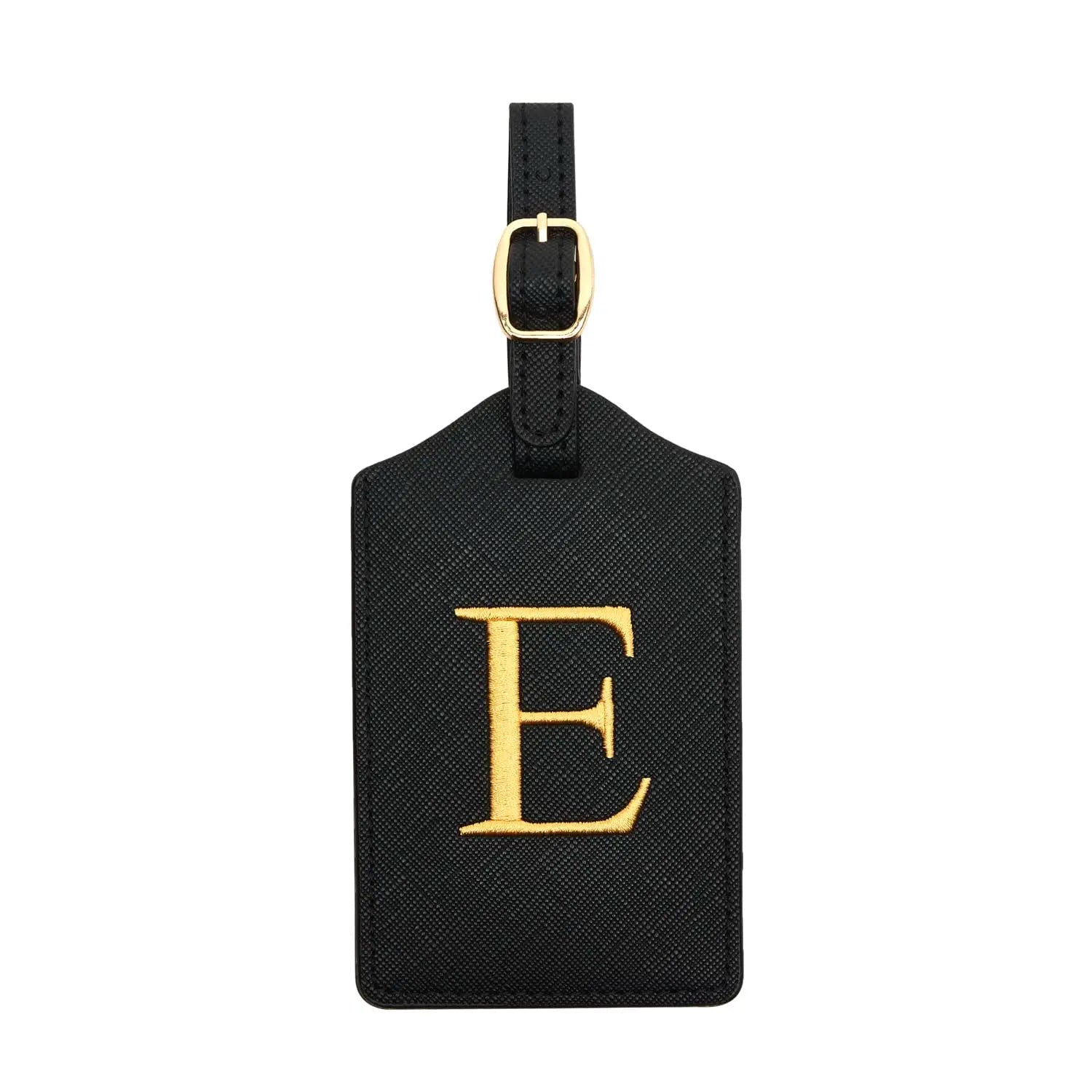 PU Leather Luggage Tag for Travel - Durable Suitcase ID Tag with Privacy Cover & Name Card Slot (A-Z) liu