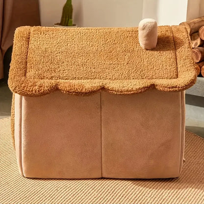 Folding Houses Removable Washable Cat House Puppy Cave Sofa Four Seasons General Can Pet Supplies for Small Medium Pet