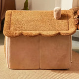Folding Houses Removable Washable Cat House Puppy Cave Sofa Four Seasons General Can Pet Supplies for Small Medium Pet