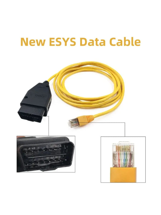 Elite ENET Interface Cable, Ether-net ESYS Cable for ENET ICOM Coding, F-Series, Auto Data Cable for BMW F Cars, Autool