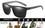 ZENOTTIC Polarized Sunglasses for Men Shades Lightweight TR90 Frame UV400 Protection Square Outdoor Travel Driving Sun Glasses