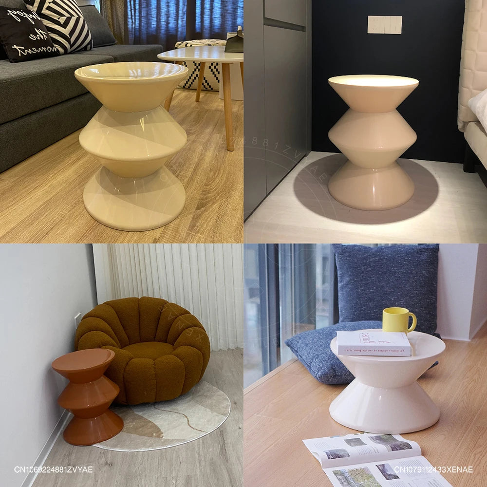 Nordic Stools Ottomans Shoe Changing Stool Small Bench Modern Minimalist Plastic Creative Round Coffee Tables Furniture WHCL+