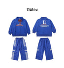 Boys Hip Hop Pullover Street Dance Cargo Pants Girls High Collar Sweatshirt Outfits Kids Jazz Sport Clothes Set Child Streetwear