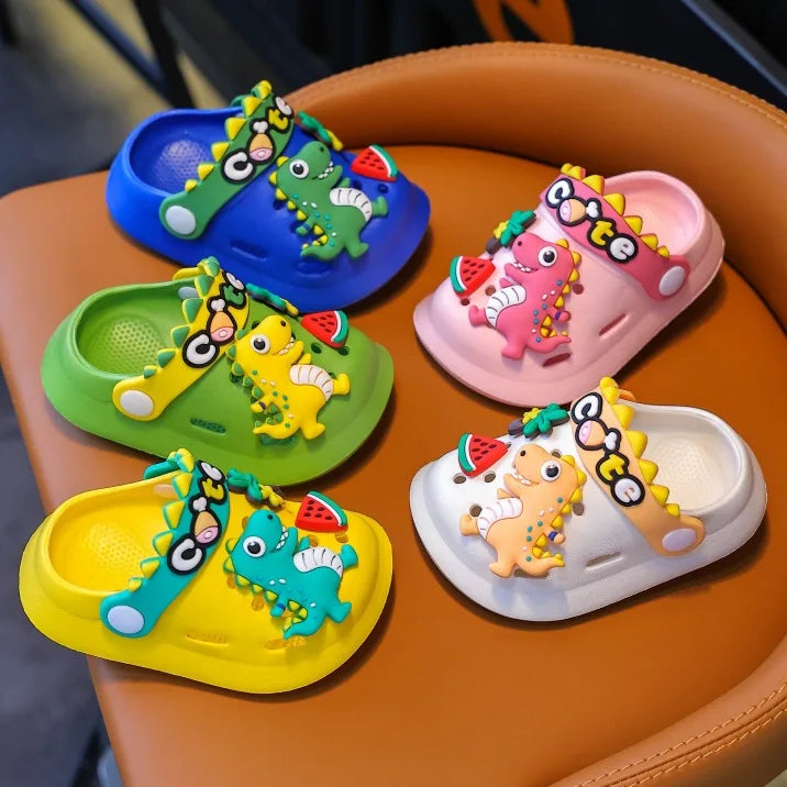 Outdoor Beach Slippers Children's Garden Shoes Trendy Crocodile Soft Sole Sandals For Baby Breathable Non-slip For Indoor