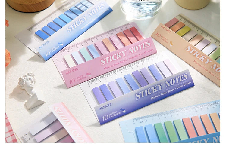 200 Sheets/set of Moranti Colored Index Stickers for Marking, Message Creative Stationery Stickers