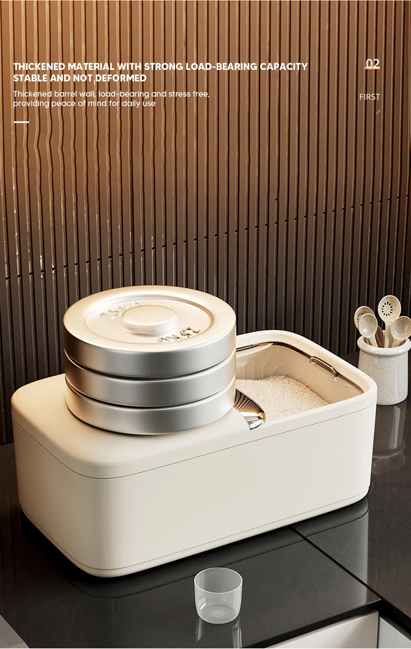 10KG Rice Storage Box Home with Lid Insect Proof Moisture Proof Rice Box Grain Sealed Jar Kitchen Container Storing Dry Grain