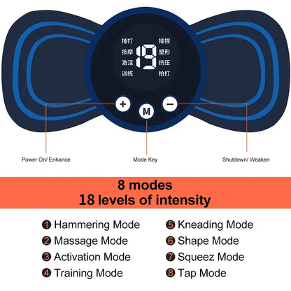 Mini Portable Neck Massager Electric Neck Stretcher For Cervical Muscle Pain Relief And Shoulder Relaxation Massage Patch