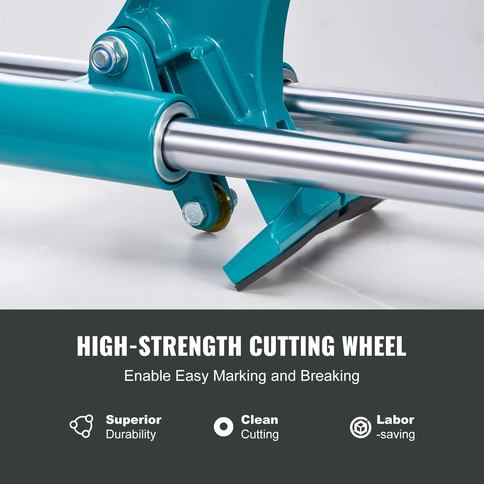 SucceBuy Manual Tile Cutter Laser Positioning Single Rails Supporting Feet Professional Push Knife for Cutting Ceramic Porcelain