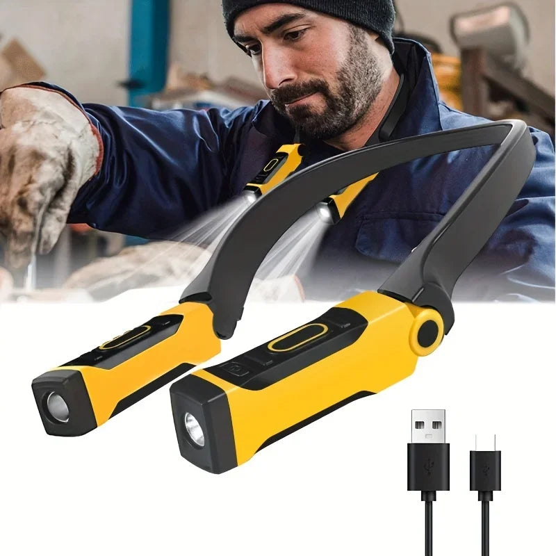 2 Pack Rechargeable LED Neck Reading Light Two Brightness Levels For Reading, Knitting, Camping & Repairing  Led Work Light