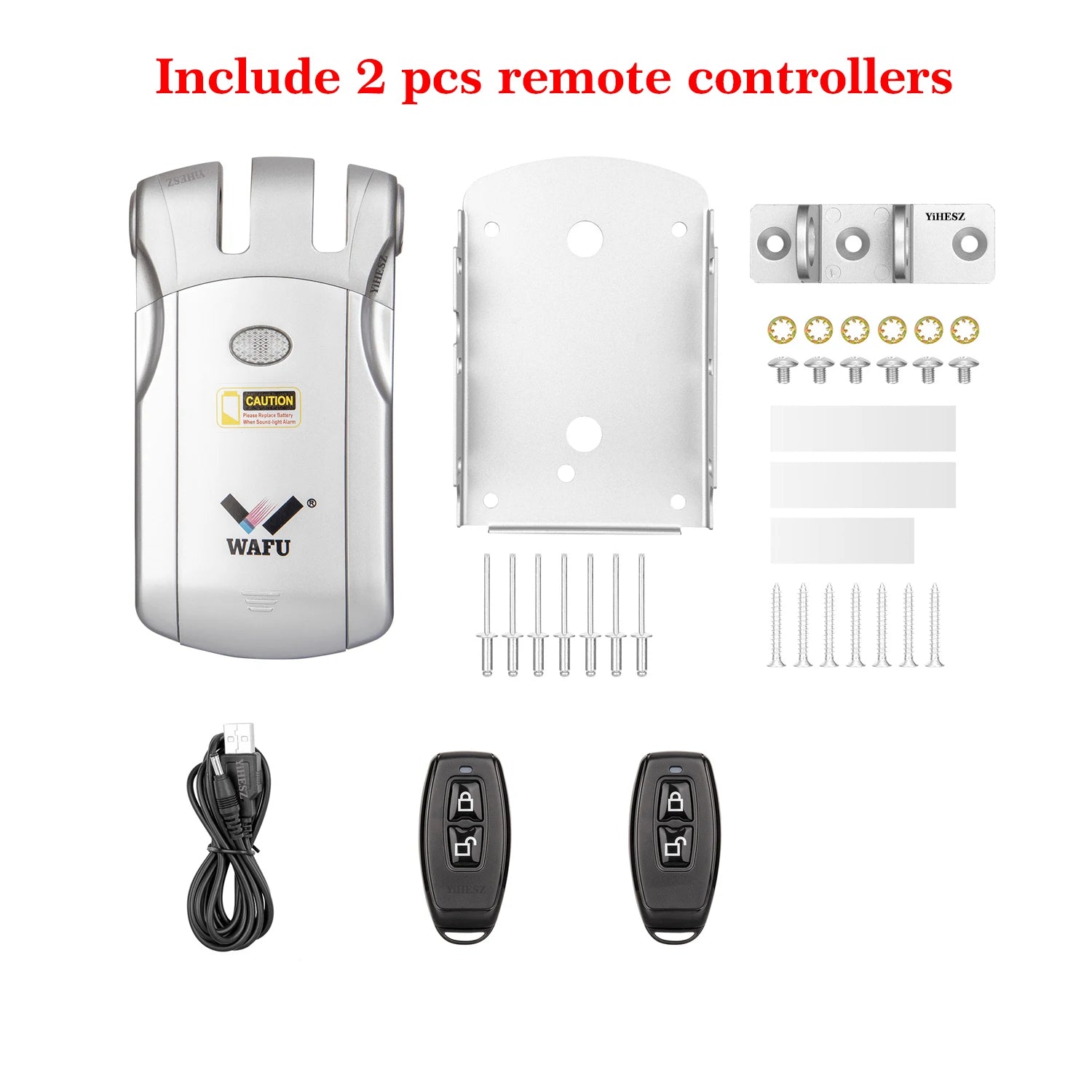 Wafu Door Lock 019 Remote Control Deadbolt Lock Electronic Keyless Tuya Bluetooth/Wifi Smart Lock 433Mhz Invisible Lock
