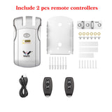 Wafu Door Lock 019 Remote Control Deadbolt Lock Electronic Keyless Tuya Bluetooth/Wifi Smart Lock 433Mhz Invisible Lock