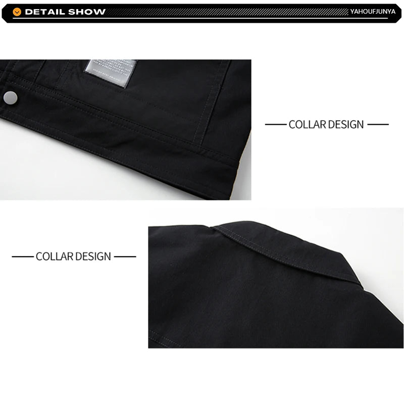 New Spring Autumn Men Outdoor Leisure Windbreak Lapel Jacket Men Solid Color Fashion Style Brand Loose Jacket Coat Male Clothing