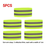 1-5PC Reflective Bands Elastic Armband Wristband Ankle Leg Straps Safety Reflector Tape Straps for Night Walking Cycling Running