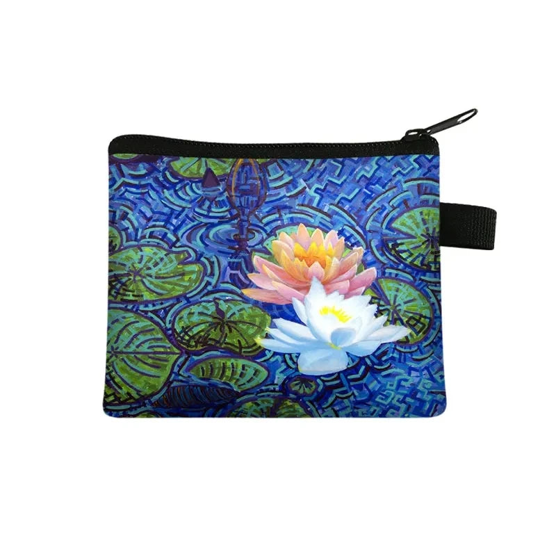 Oil Painting Coin Purse DIY Coin Bag Women Lipstick Card Keys Holder Money Bag Ladies Wallet Handbags For Women Small Kids Bags