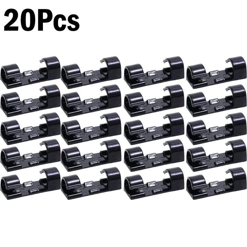 1/100Pcs Cable Clips Self-Adhesive Cable Organizer Cord Management System Cord Holder for Wire Management Desk Car Office Home