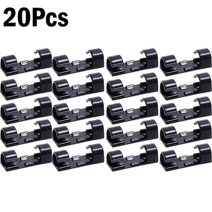 1/100Pcs Cable Clips Self-Adhesive Cable Organizer Cord Management System Cord Holder for Wire Management Desk Car Office Home