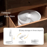 Portable Fan USB Rechargeable Folding Telescopic Floor Standing Fan Remote control Mini Fans Outdoor Camping Cooling fan home