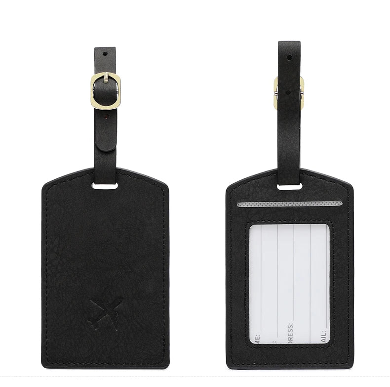 Fashionable new PU luggage tag, boarding pass for overseas travel, luggage tag, anti-loss name card, luggage tag