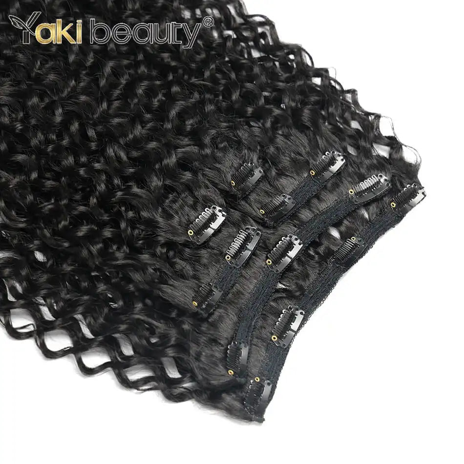 Extensões de cabelo cacheado Jerry Curly 65cm clip in tecelagem dupla com seda orgânica 160 g