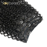 Extensões de cabelo cacheado Jerry Curly 65cm clip in tecelagem dupla com seda orgânica 160 g