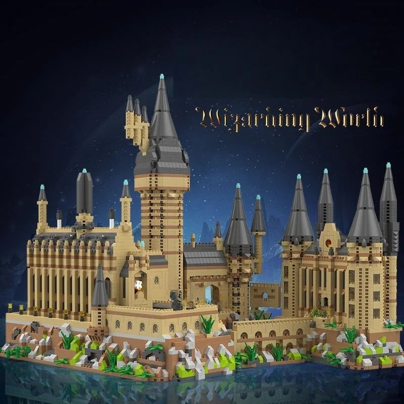 New Magic Hogwarts Castle Micro Building  Blocks Street View Architecture Creative MOC Model Kit  Kids Christmas Birthday Gifts
