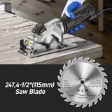 Geevorks Mini Circular Saw 4.8 Amp 4-1/2 Inch Compact Circular Saw 3700RPM Electric Circular Saws with Laser Cutting Guide