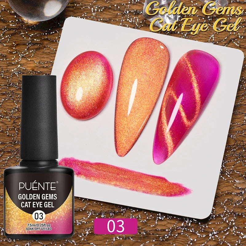 7.5ML Super Shiny Ruby Red Cat Magnetic Gel Nail Polish Wine Red Cat Eye Gel Soak Off Semi-Permanent Nail Varnish For Manicure