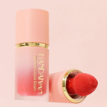 Handaiyan Matte Glitter Face Liquid Blusher Smooth Cheek Eye Mousse Blush Highlighter Stick Rouge Waterproof Contour Makeup